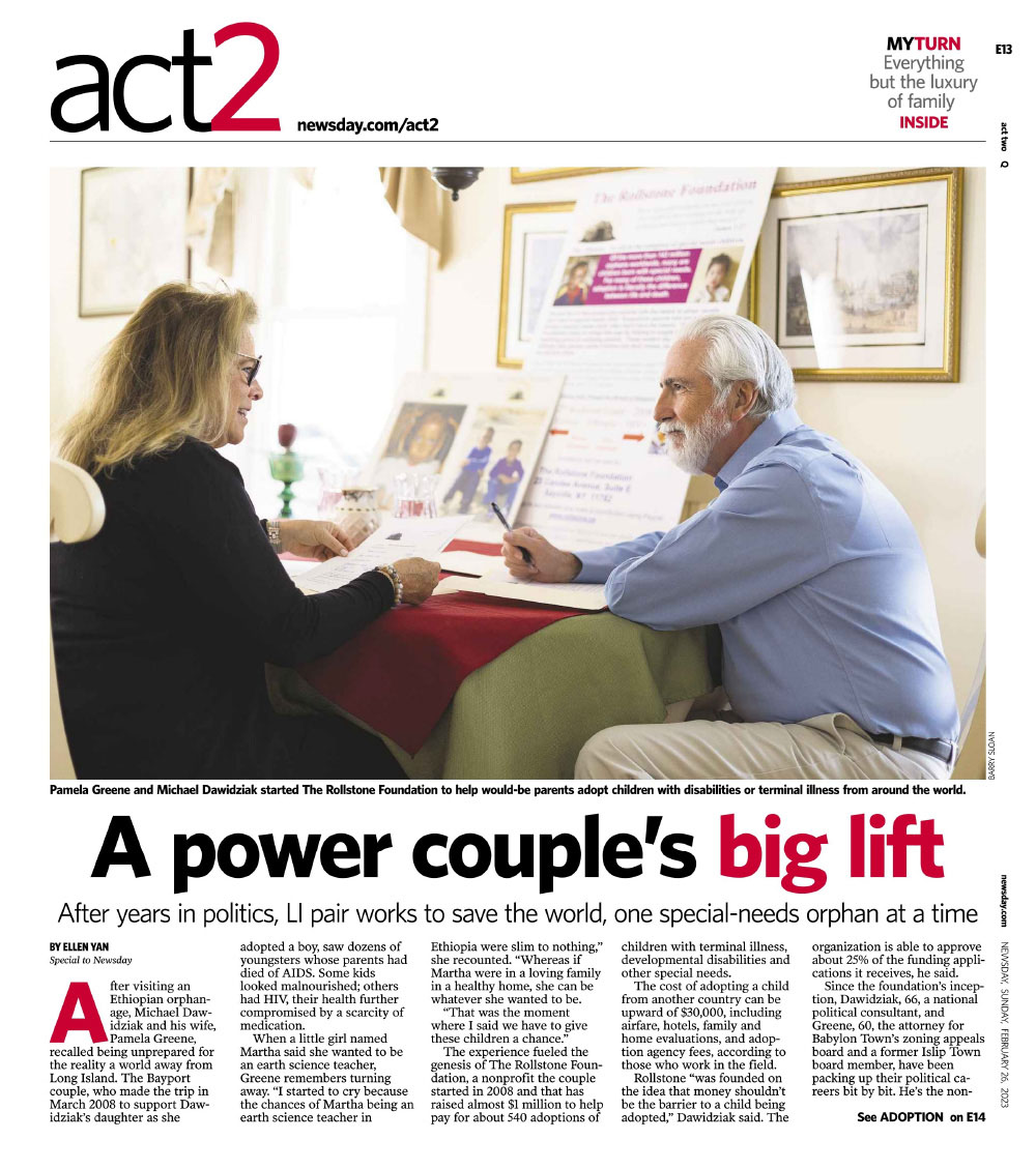 Newsday: A Power Couple’s Big Lift